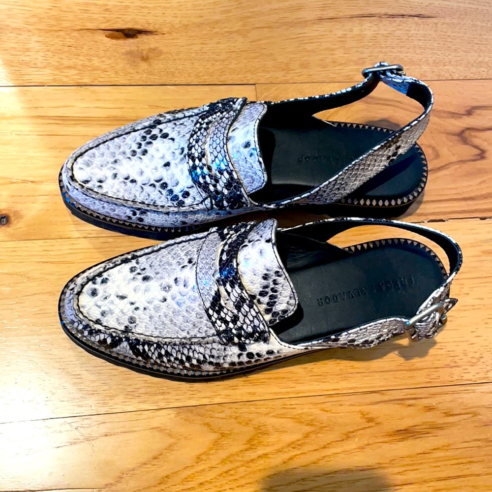 Never worn Freda Salvador sling back loafer